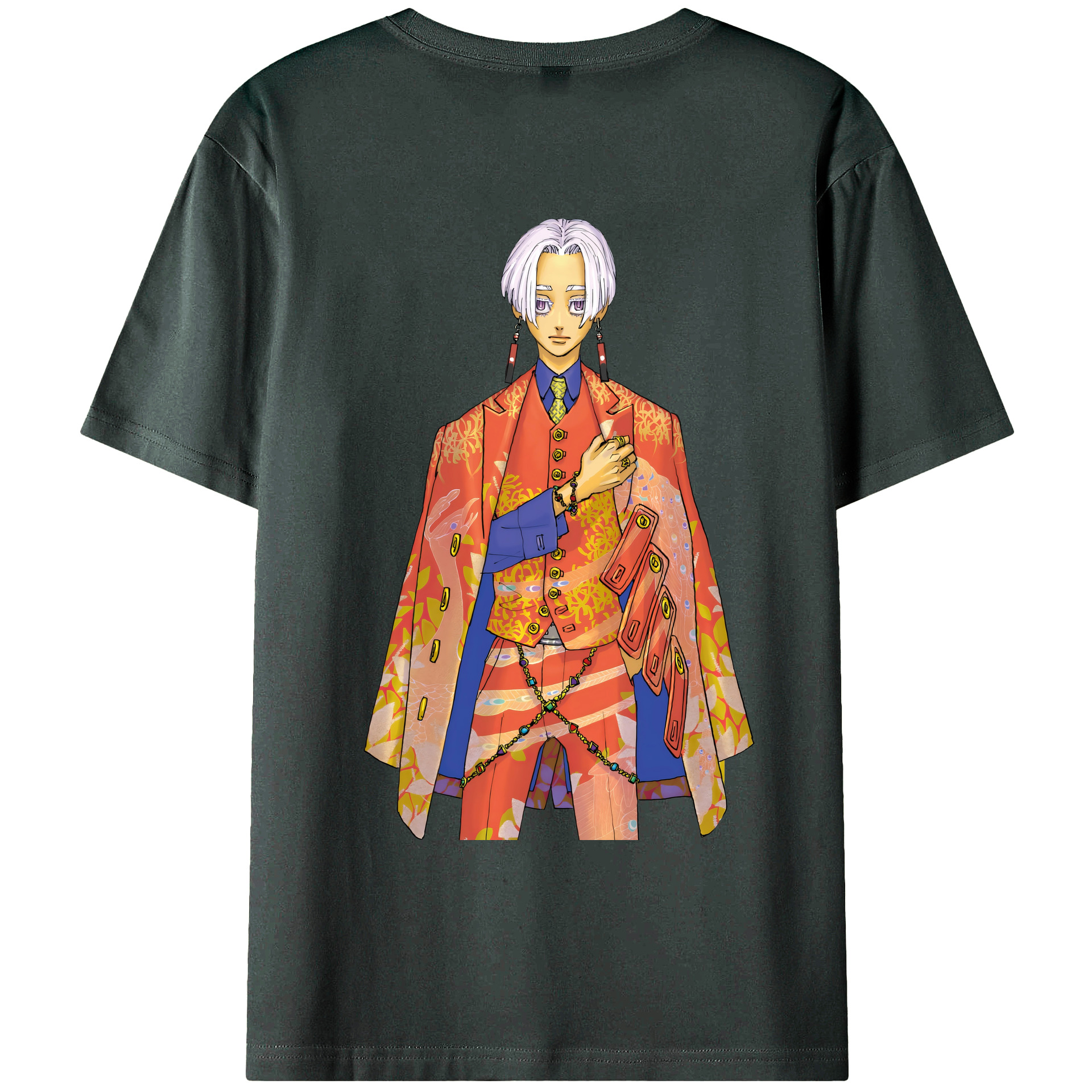 （画像用） 東京リベンジャーズ Tokyo Revengers 綿100％ メンズ半袖Tシャツ（バックプリント） 通気性
